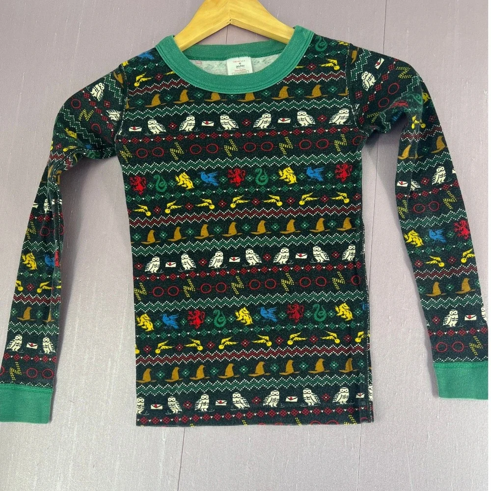 Hanna Andersson Harry Potter Pajamas Kids 8 Fair Isle Organic Cotton PJ Set